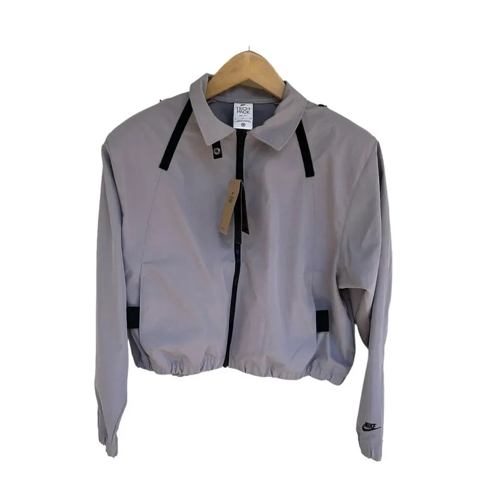 Nike Sportswear Tech Pack Womens Jacket Full Zip Gray DD4608 521‎ SIZE S Small